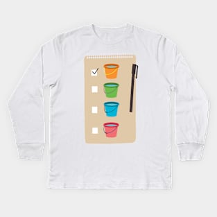 Bucket List Kids Long Sleeve T-Shirt